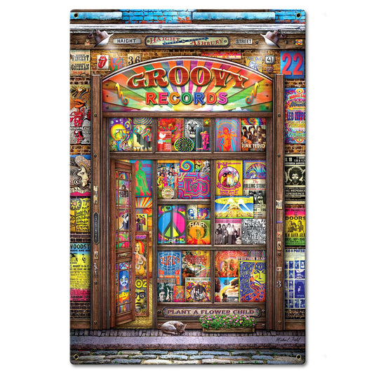 Groovy Records 16 x 24