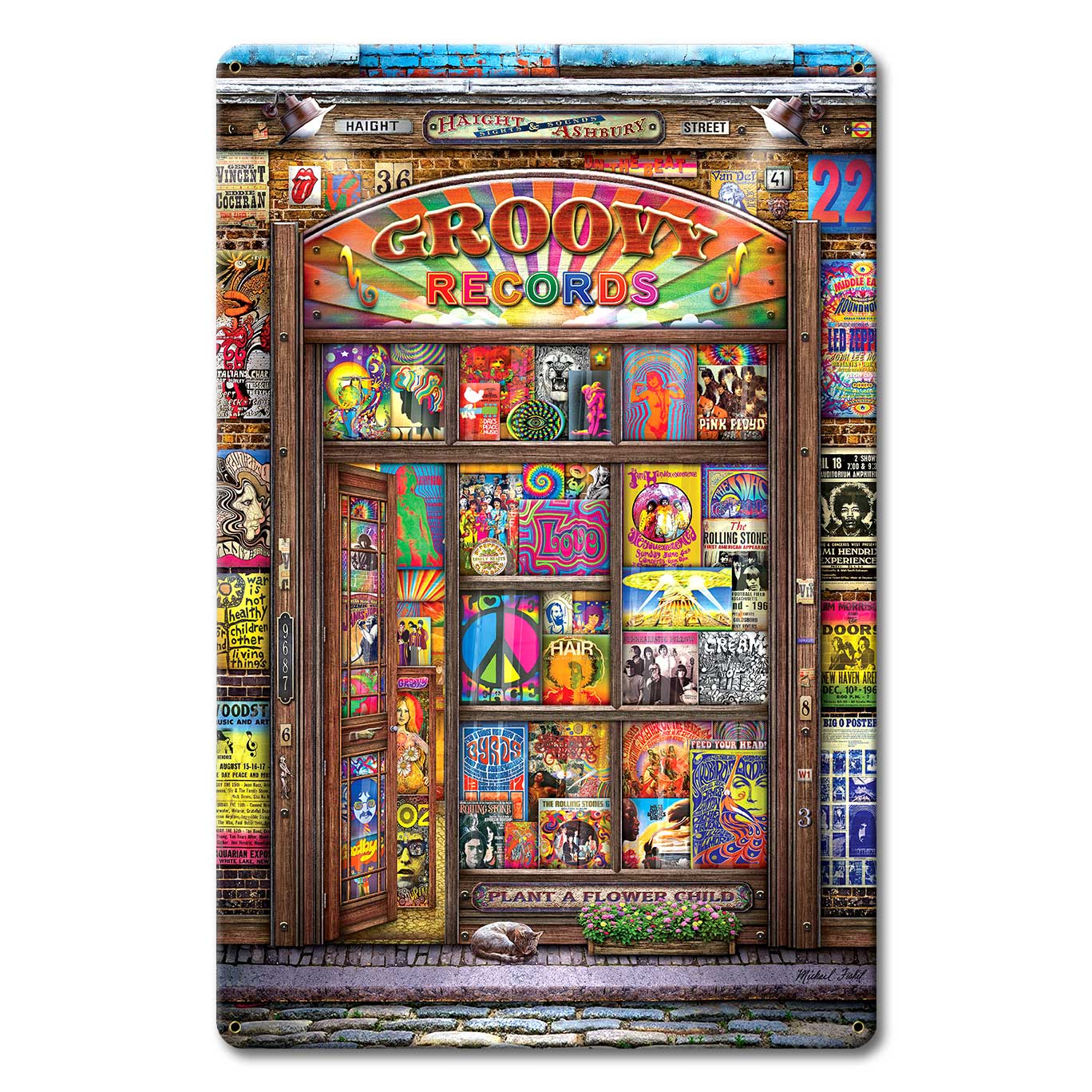 Groovy Records 12 x 18