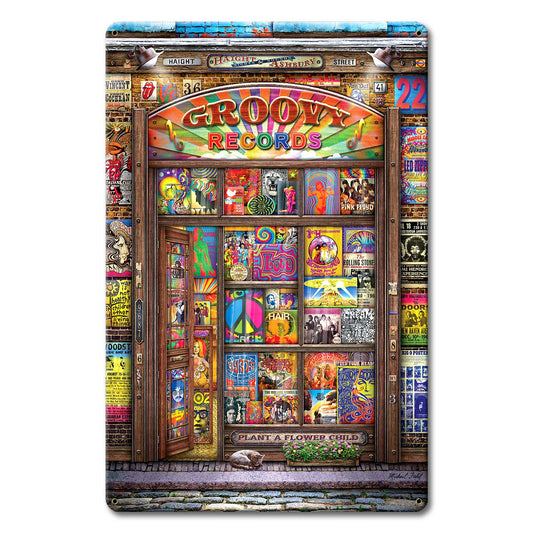 Groovy Records 12 x 18