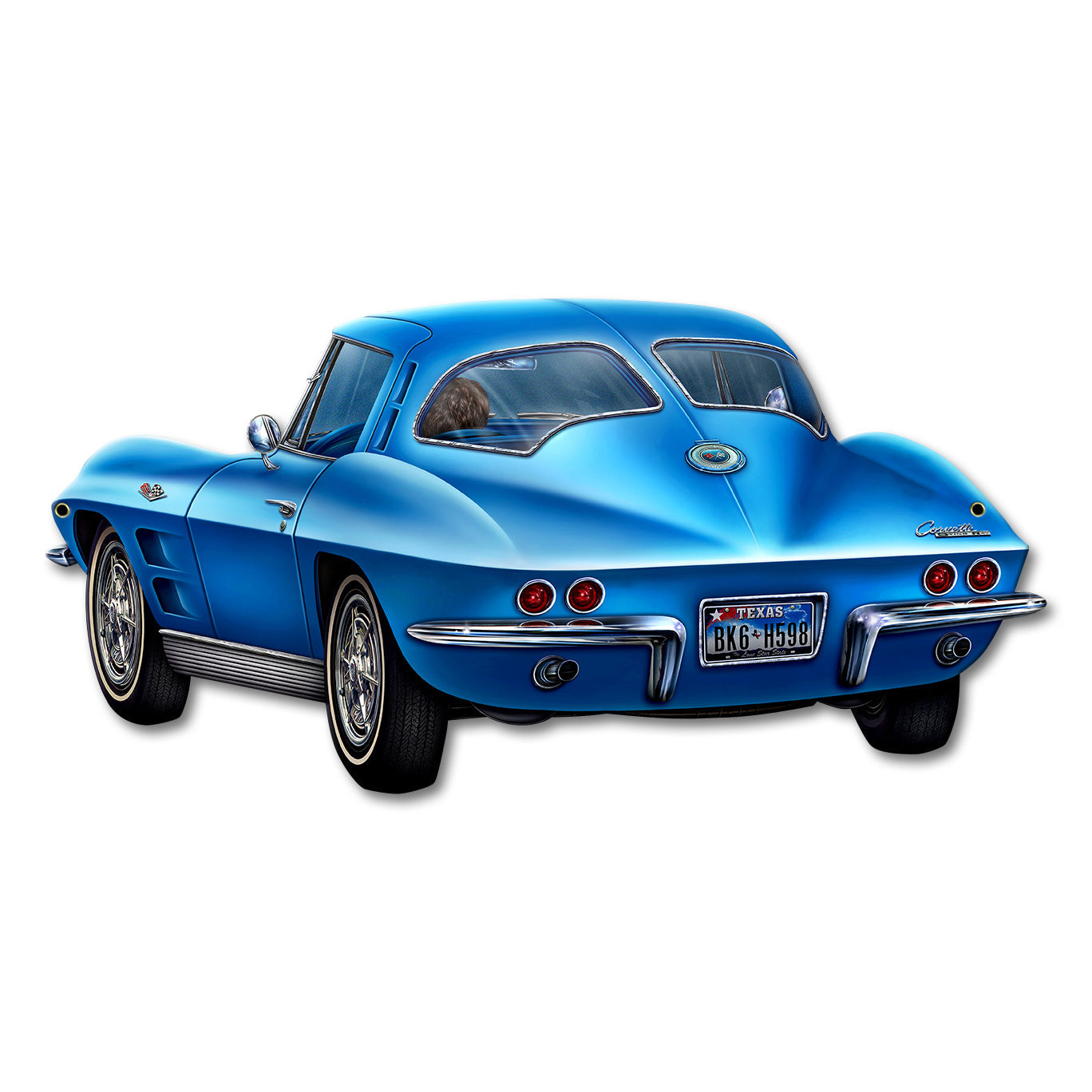 1963 Blue Corvette 18 x 8