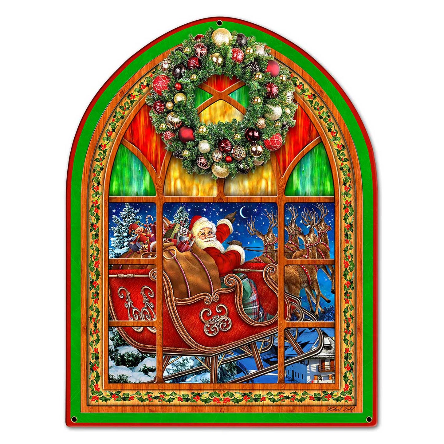 Santa Claus Window 13 x 17