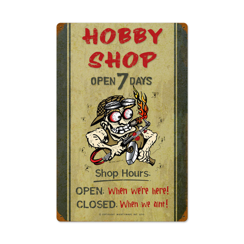 Hobby Shop Hours 16 x 24