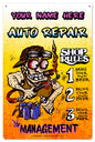 Repair Shop Rules Personalized 16 x 24