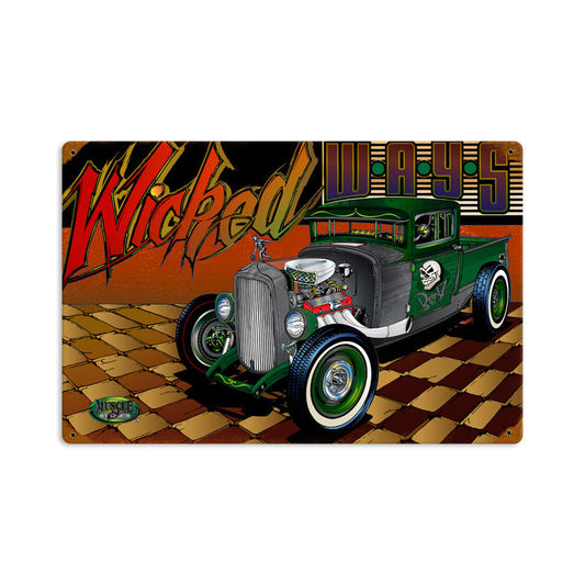 Rat Rod Wicked Ways 12 x 18