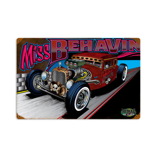 Rat Rod Miss Behavin 12 x 18