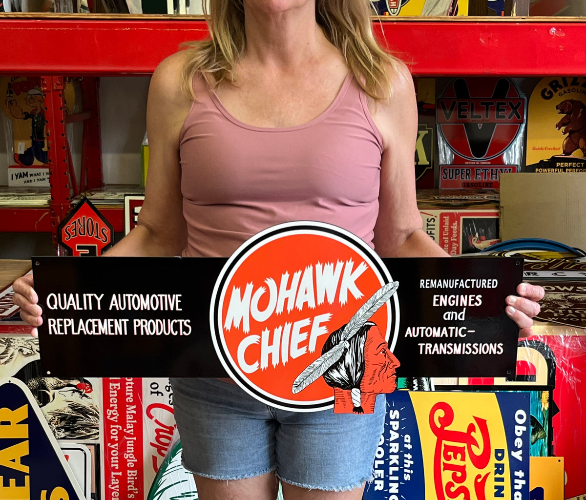 Mohawk Chief Engines Vintage Style Metal Sign