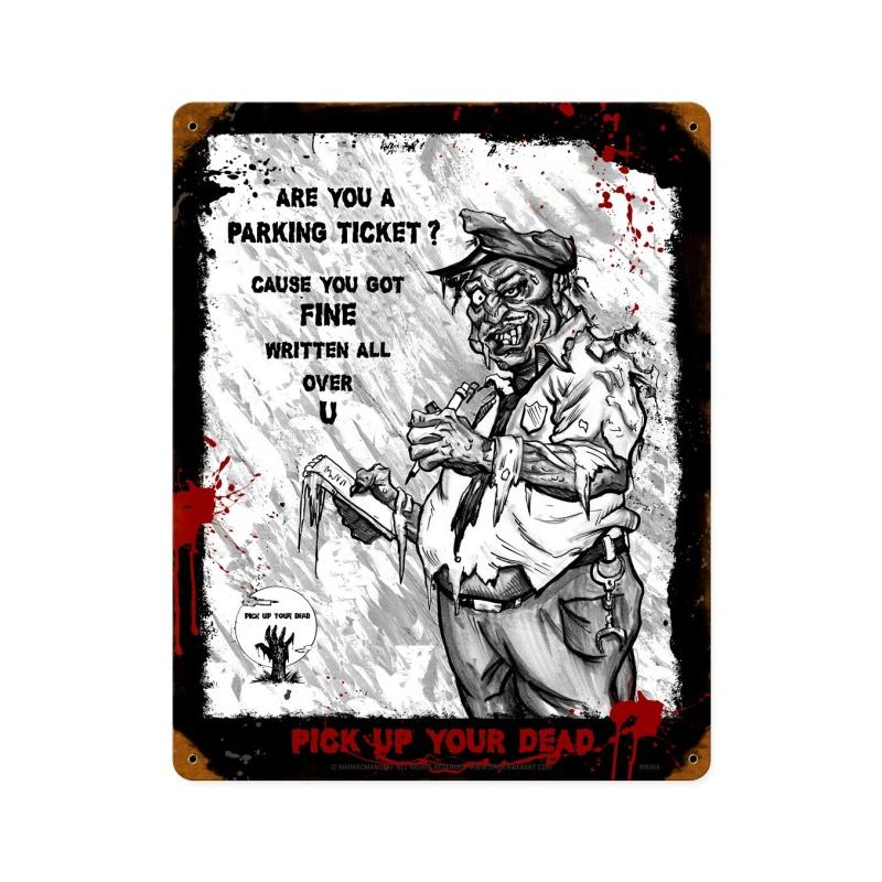 Zombie Parking Ticket 12 x 15