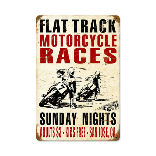 Motorcycle Races 12 x 18
