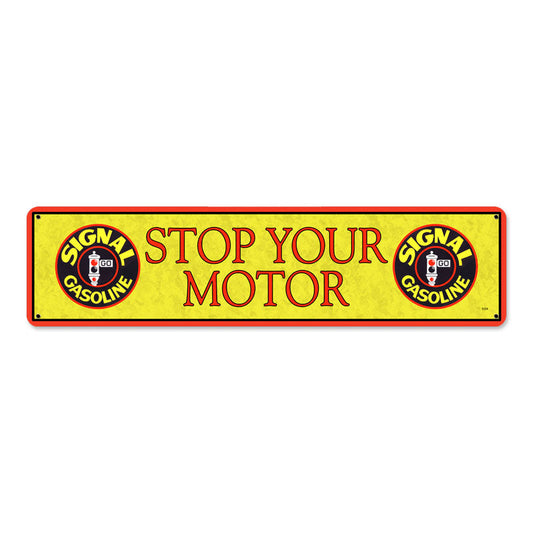 Al Stop Motor Vintage Style Metal Sign 20 X 5