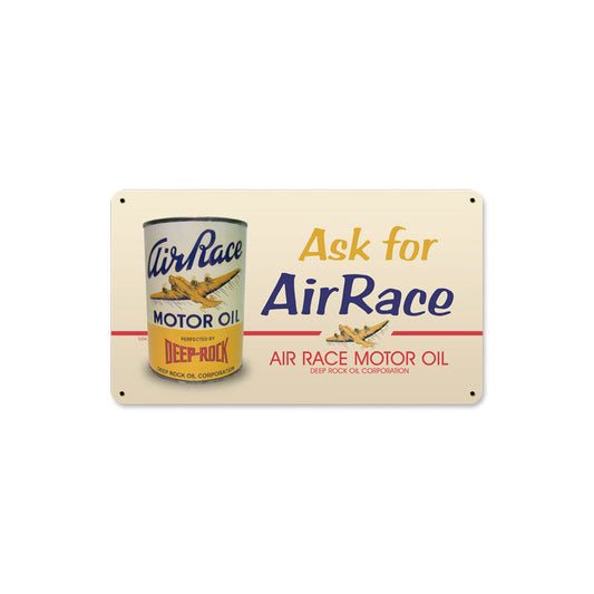 Air Race Oil Vintage Style Metal Sign 14 x 8