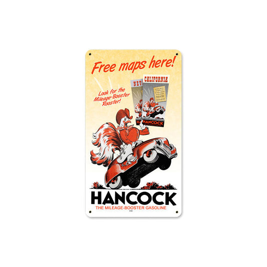 Hancock Maps Vintage Style Metal Sign 8 x 14