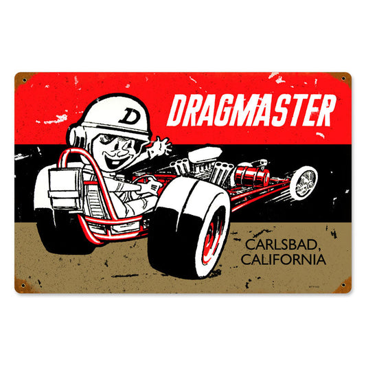 Drag Master Vintage Style Metal Sign 18 x 12