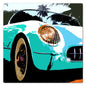 Corvette Sq Blue 24 x 24