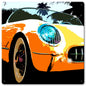 Corvette Sq Yellow 12 x 12