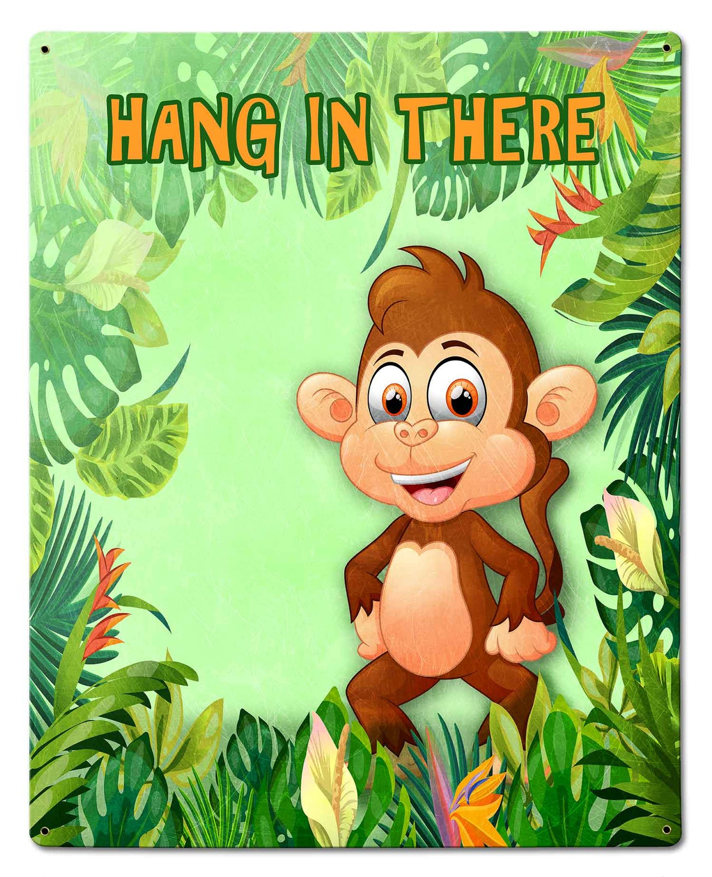 Hang In There Monkey 24 x 30