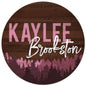 Nursery Pink Round Personalized 28 x 28