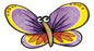Purple Butterfly 22 x 12