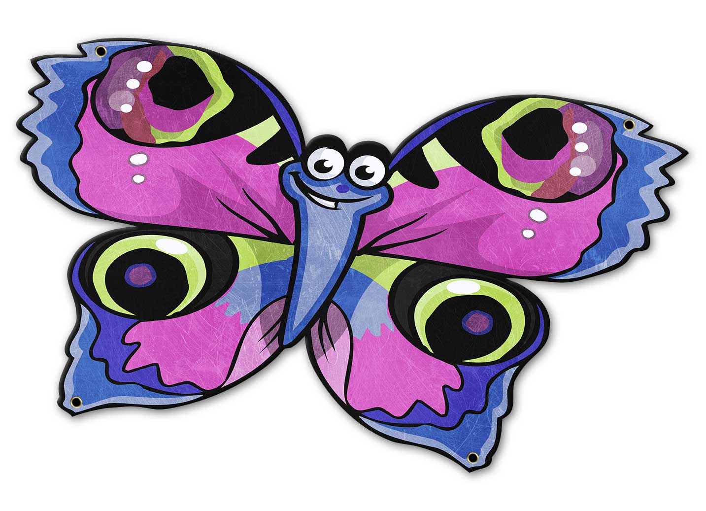 Blue Pink Butterfly 19 x 13
