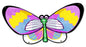 Pink Yellow Butterfly 23 x 12