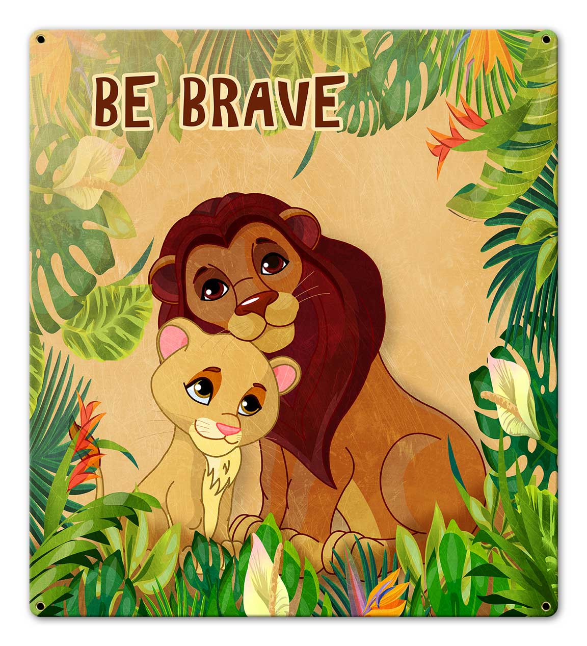 Be Brave Lion 18 x 20