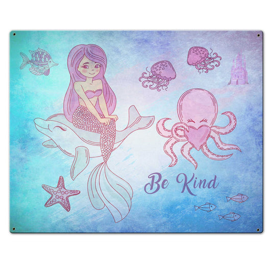 Be Kind Mermaid 30 x 24