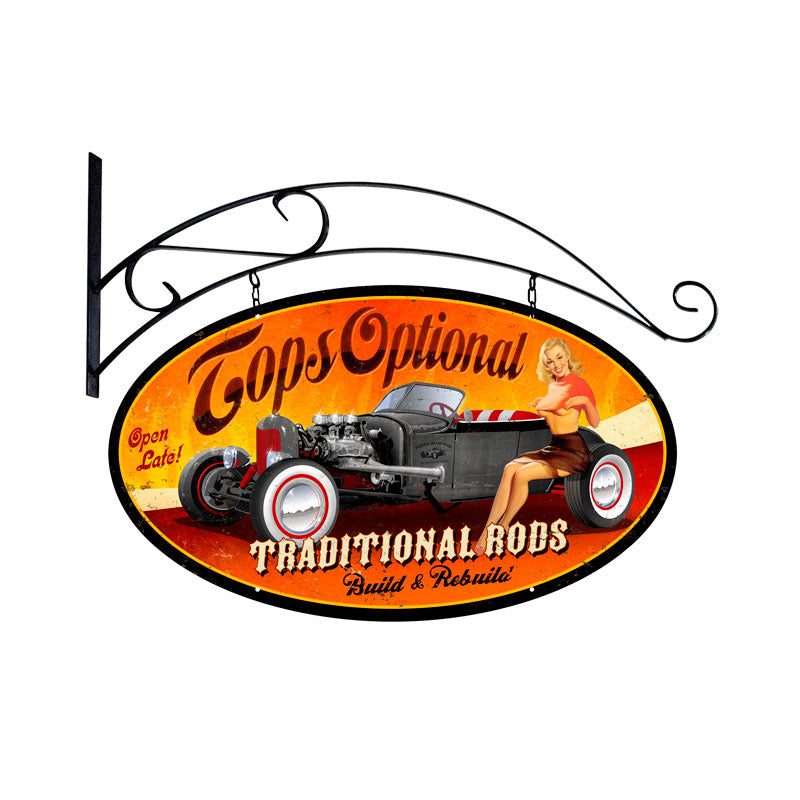 Tops Optional Double Sided Oval W/Hanger 24 x 24