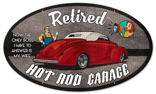 Retired Only Boss Hot Rod Garage 24 x 14
