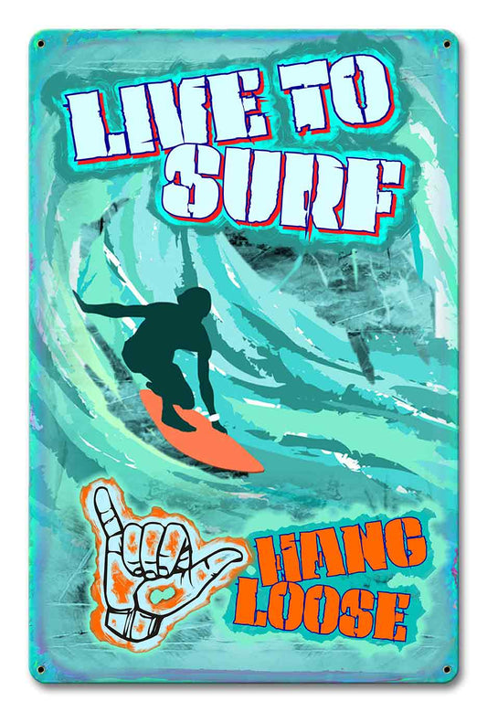 Live To Surf 12 x 18