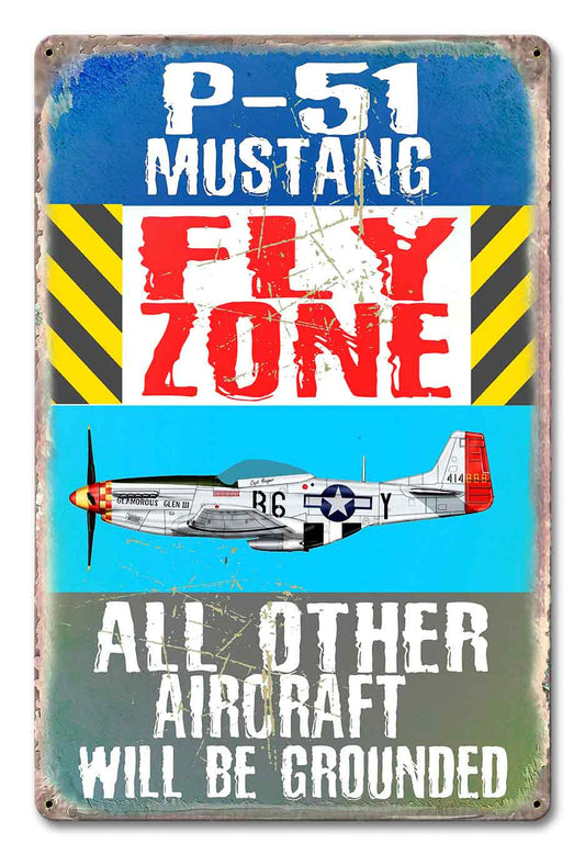 P-51 Mustang Fly Zone 12 x 18