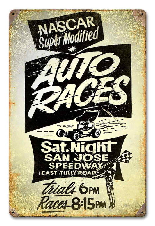 Super Modified Auto Races 12 x 18