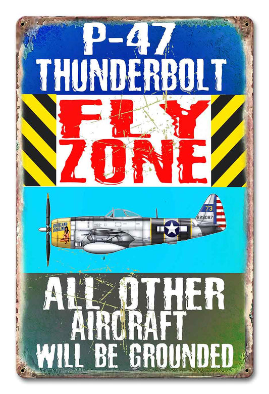 P-47 Thunderbolt Fly Zone 12 x 18