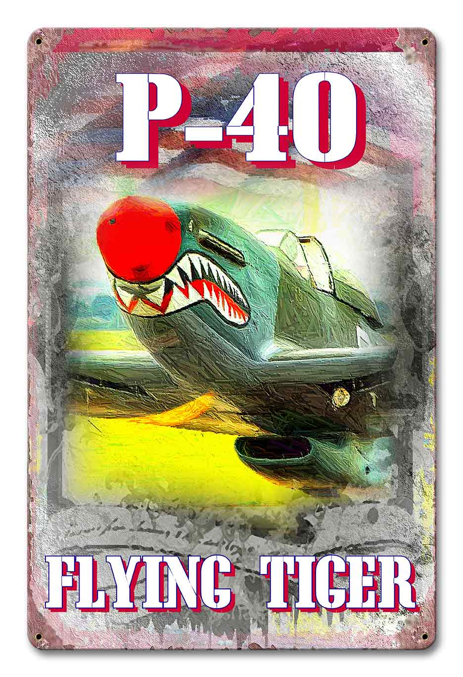 P-40 Flying Tiger 12 x 18