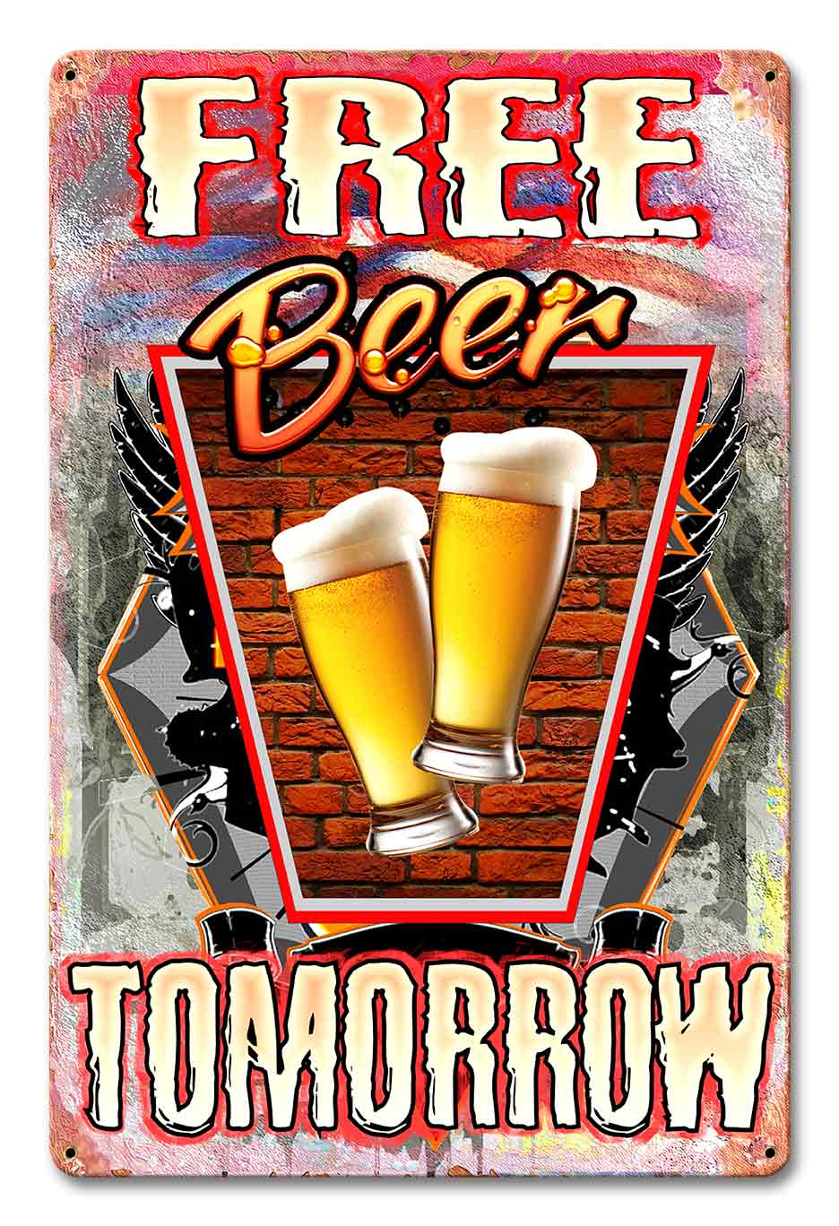 Free Beer Tomorrow 12 x 18