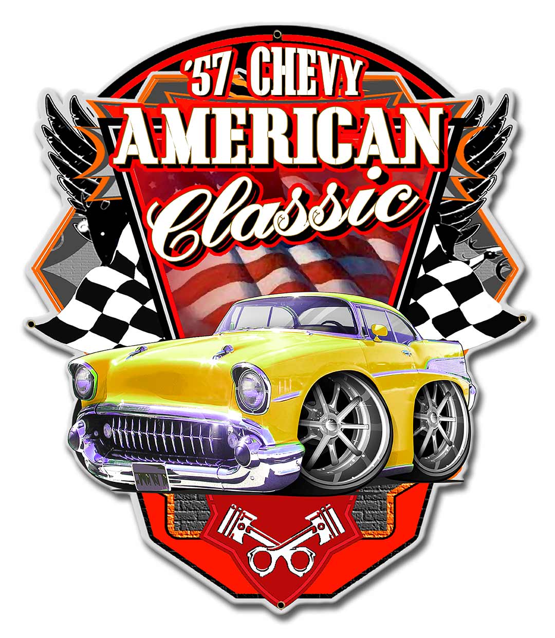 57 Chevy American Classic 14 x 16