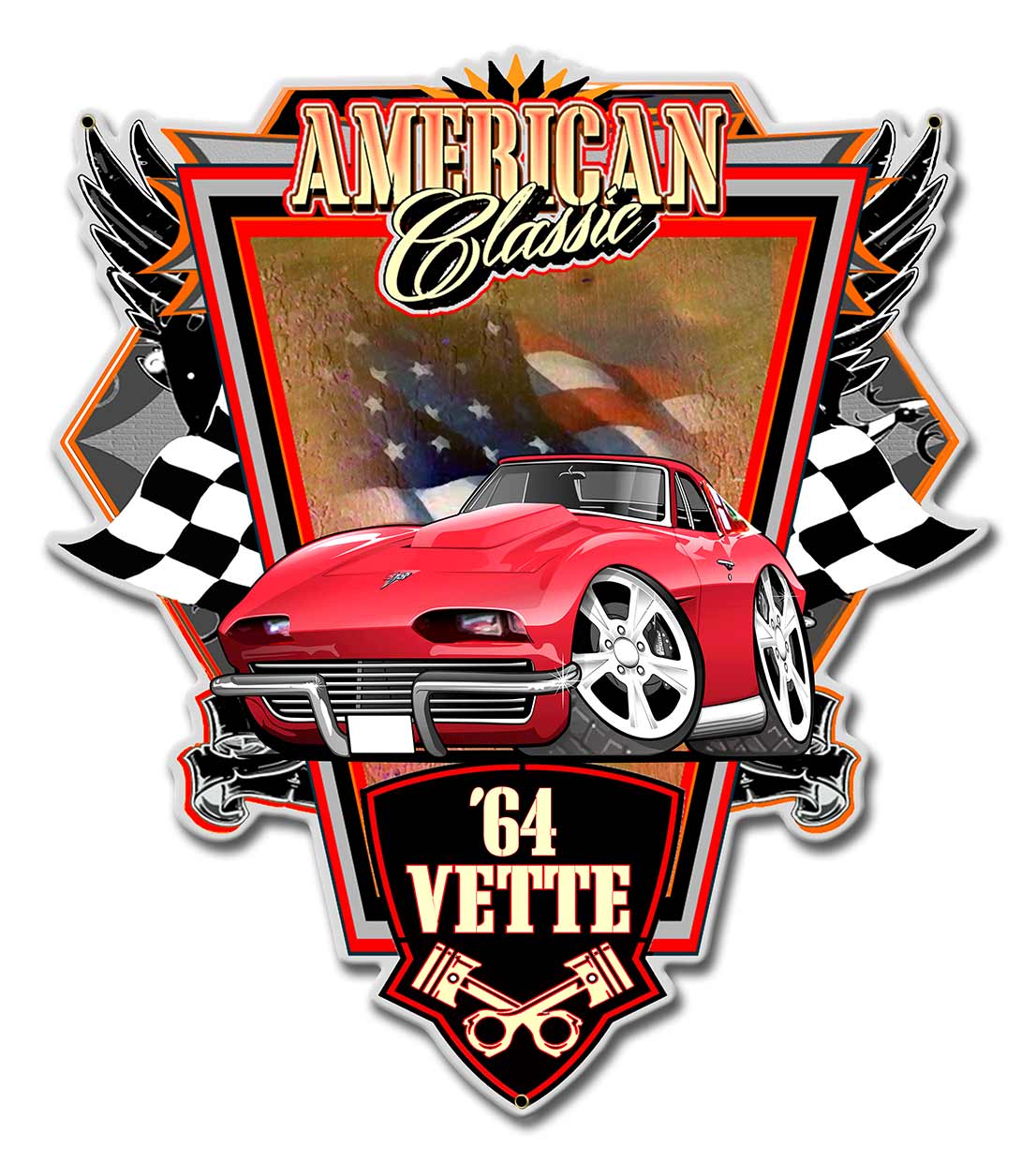 63 Vette American Classic 14 x 16