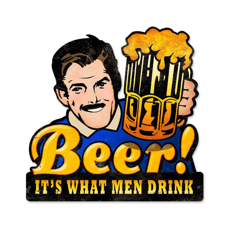 Men Drink Beer 16 x 16