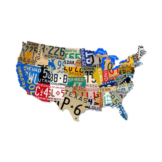 License Plate Usa 35 x 21