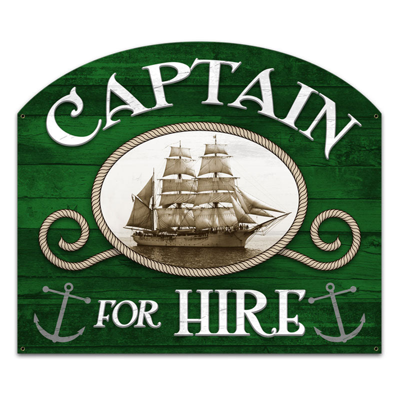 Captain For Hire 18 x 15
