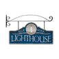 Blue Rock Light House Double Sided W/Hanger 26 x 12