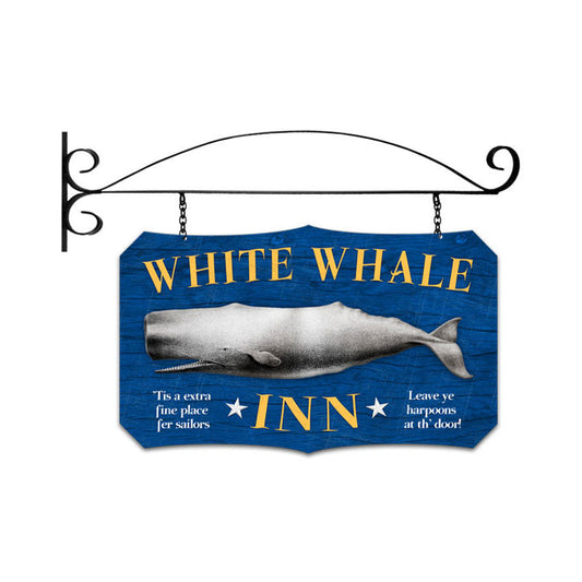 White Whale Inn Double Sided W/Hanger 22 x 14