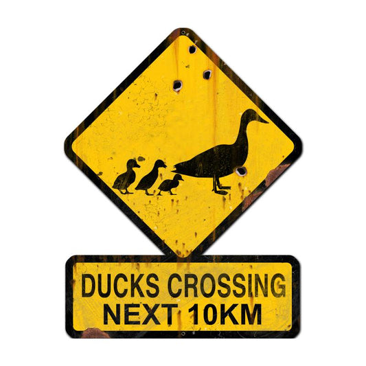 Ducks Crossing Next 10 Km 25 x 20