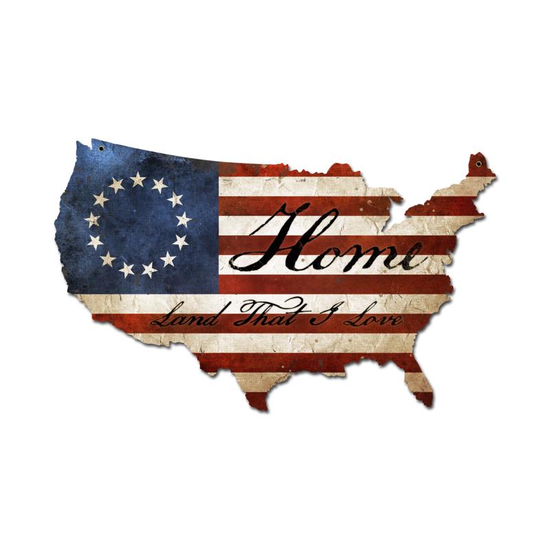 Usa Flag Home 25 x 16