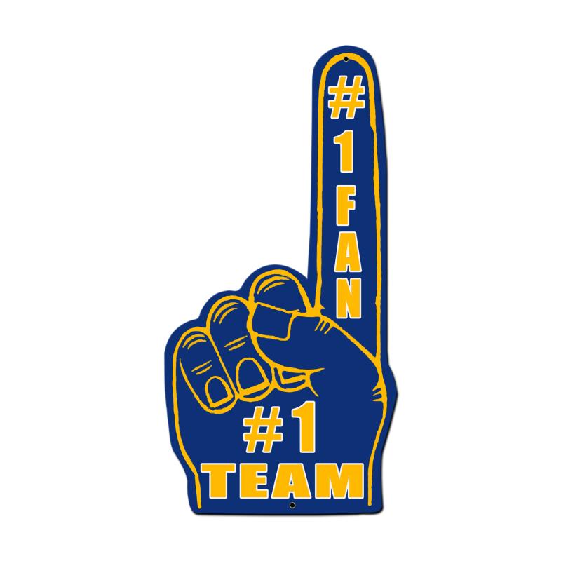 #1 Team Finger Blue Yellow 10 X 20