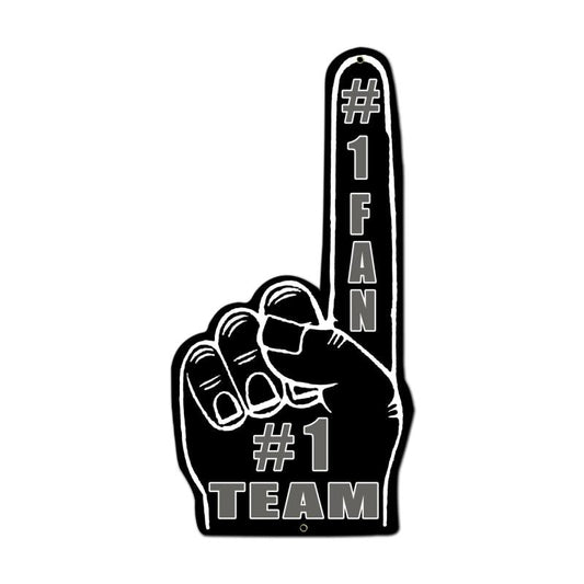 #1 Team Finger Black White 10 X 20