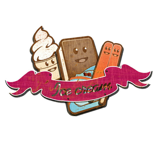 3-D Ice Cream 24 x 16