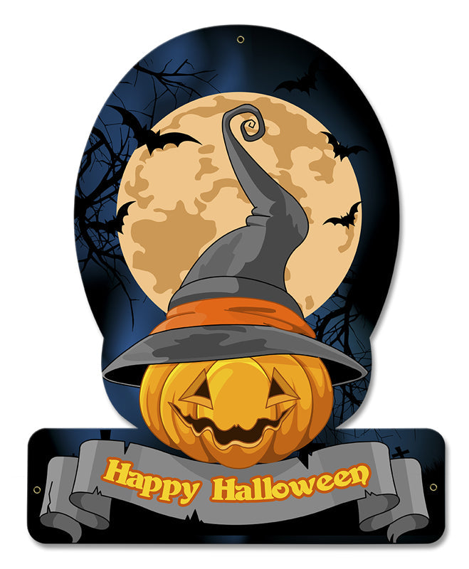 Halloween Pumpkin Witch 15 x 12
