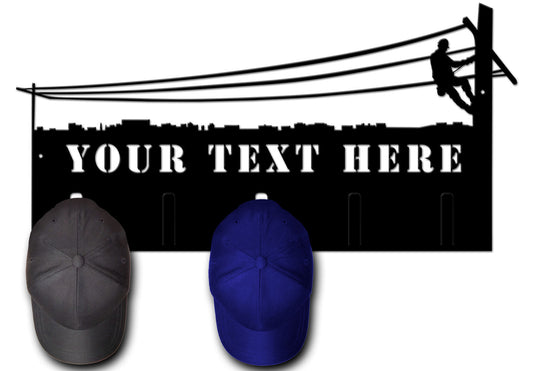 Lineman Cap Holder Personalized 21 X 9