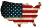 Usa Flag Map Shape 19 x 13