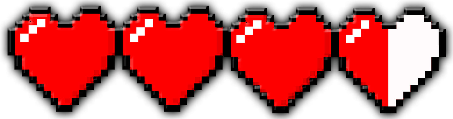 Four Pixel Heart 24 x 5