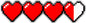 Four Pixel Heart 24 x 5